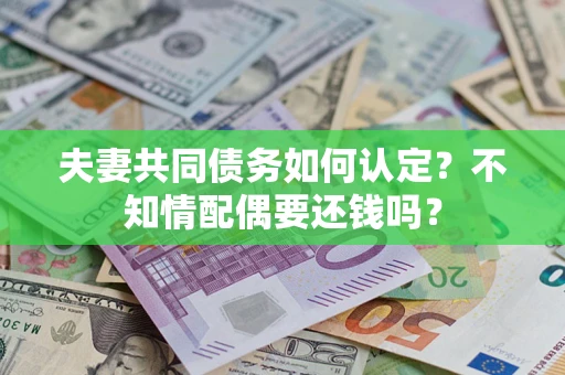 北京夫妻共同债务如何认定？不知情配偶要还钱吗？