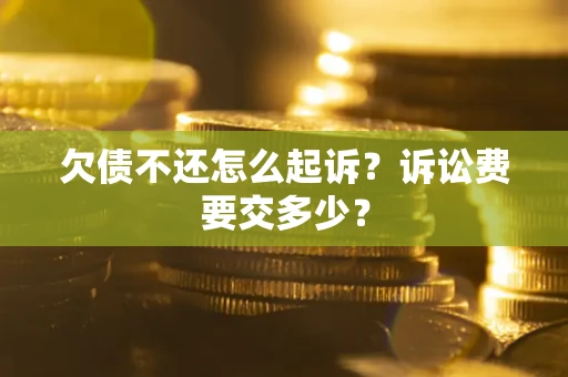 北京欠债不还怎么起诉？诉讼费要交多少？
