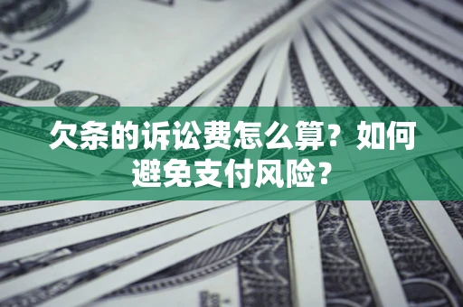 北京欠条的诉讼费怎么算？如何避免支付风险？
