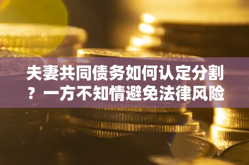 北京夫妻共同债务如何认定分割？一方不知情避免法律风险必看！